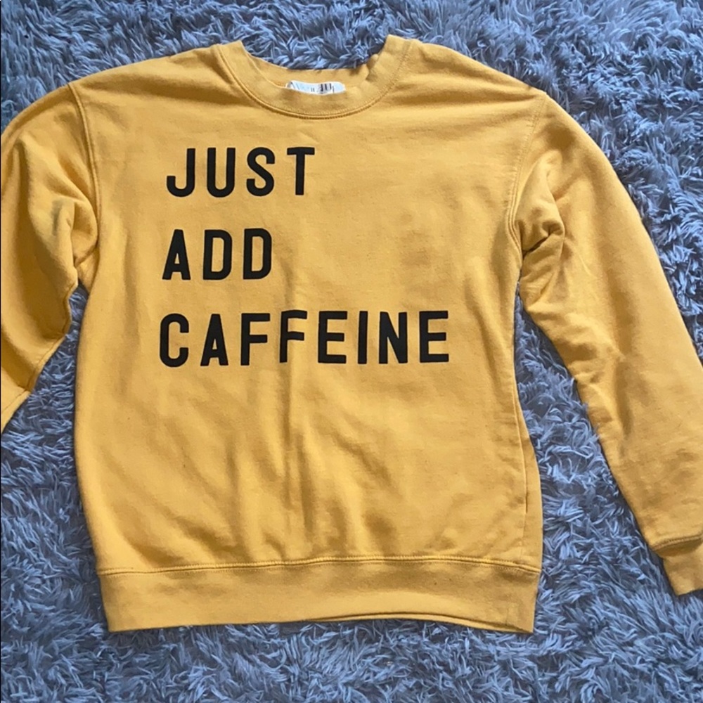 A warm yellow shirt for coffee lovers